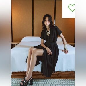 Elegant Black Women's Shirtdress Dress ZW COLLECTION